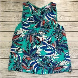 Francesca’s printed top-blue/green-size medium